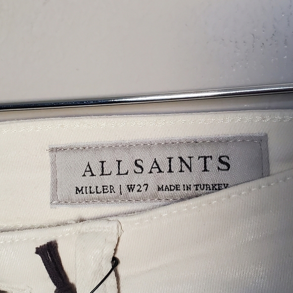 All Saints Miller Coated Skinny Jeans 27 NWT - Picture 6 of 10